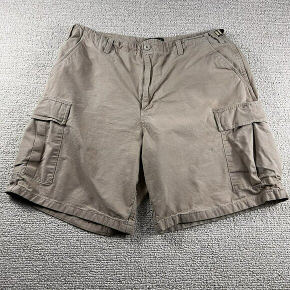 Tru-Spec Flat Front Cargo Work Shorts Pockets Beige Men’s Size 36 x 9 Large - Picture 1 of 8